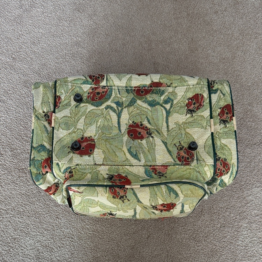Ladybug Patterned Travel Weekender Bag/Tote - Picture 8 of 16